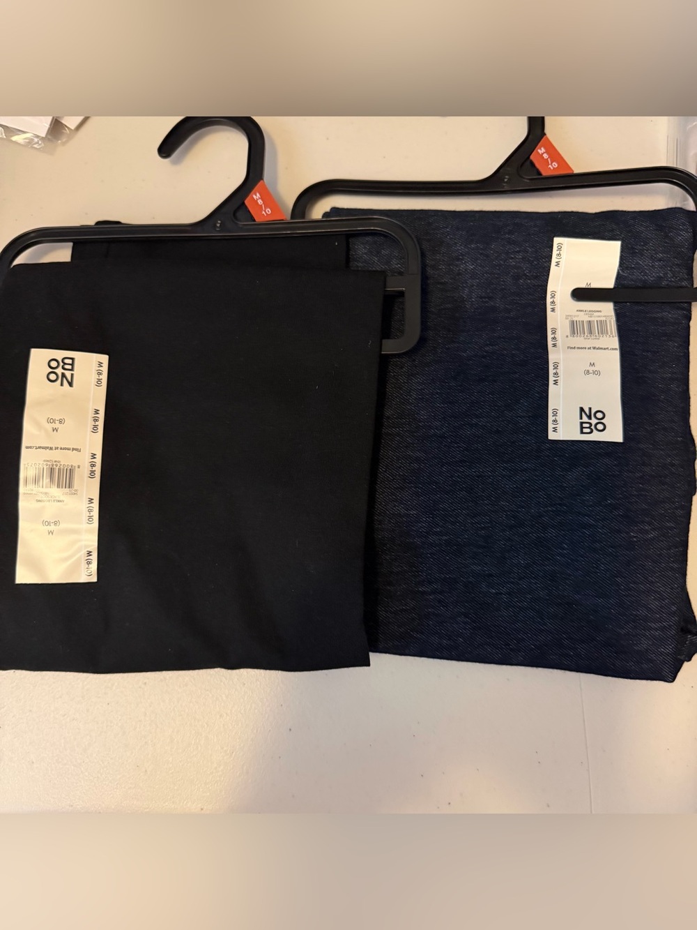 Medium Black Leggings and Dark Blue Denim